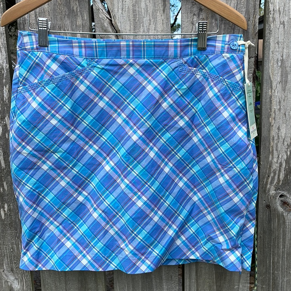 Dockers Golf Plaid Athletic Skorts Sz 8 New With Tags